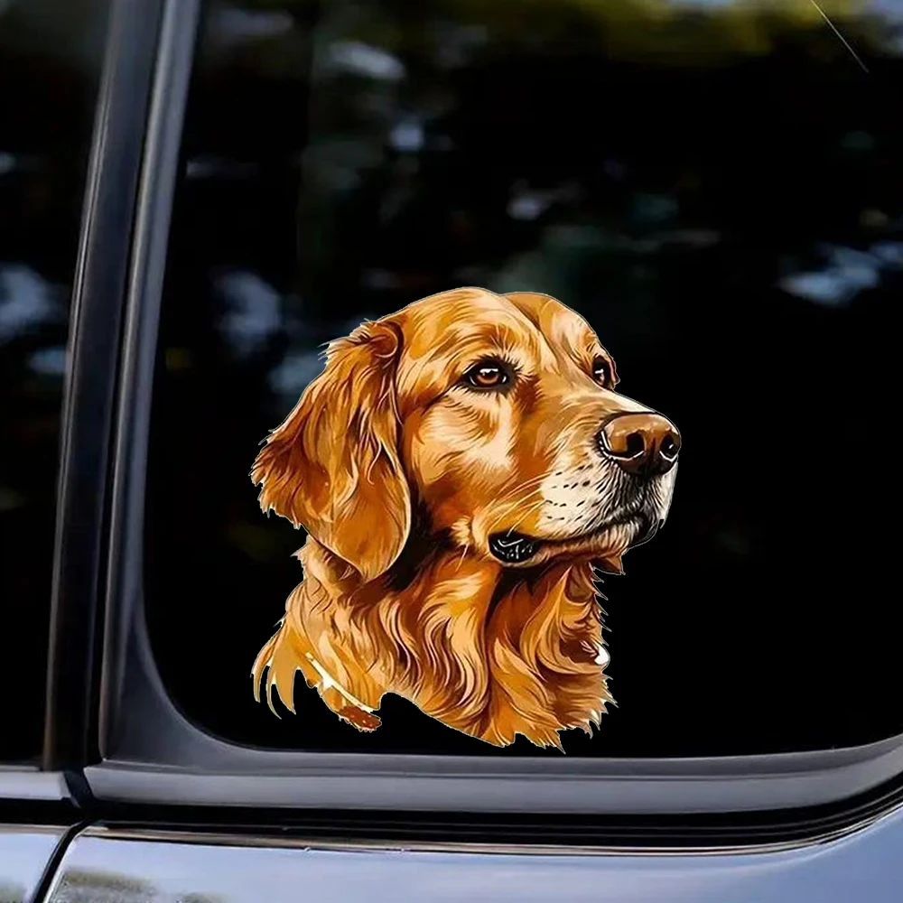 QT2533#Golden Retriever Pattern Suitable for Laptop, Car, Truck, Van, SUV, Motorcycle, Bumper, Window