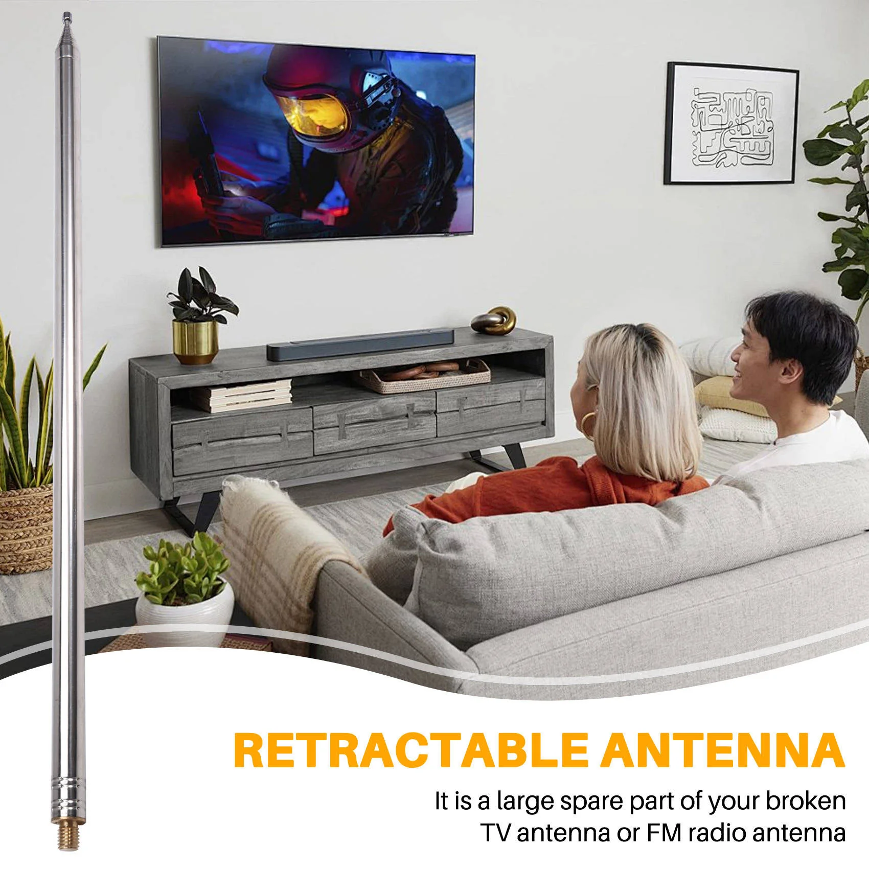 

A40I 5.6M Whip Pull Rod Antenna for HF Radio Positive V GP Antenna Telescopic DIY M10 Shortwave Antenna