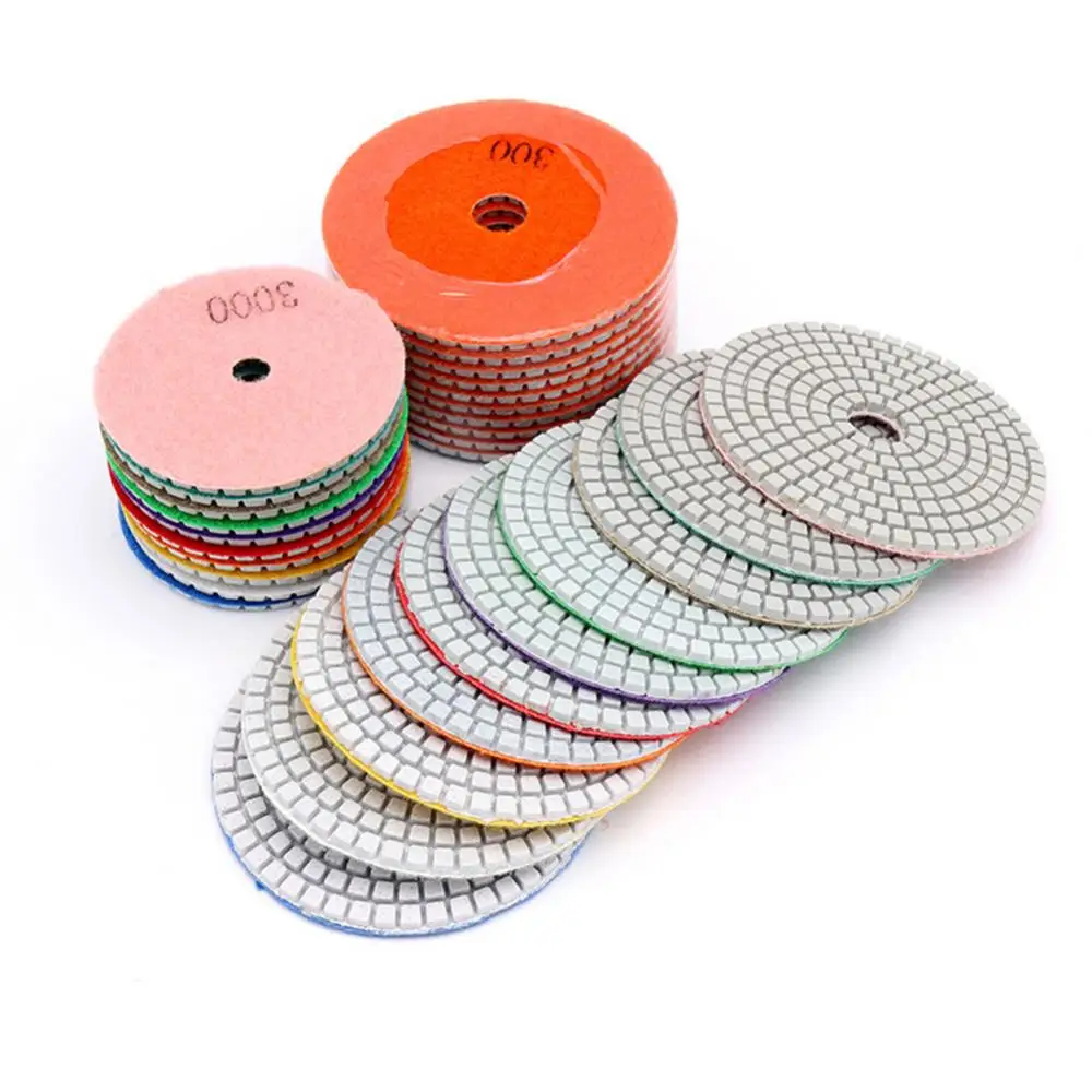 3 Polegada 1pc Lixar Disco De Moagem De Diamante Molhado Almofadas De Polimento De Mármore Granito Polidor De Pedra Flexível Cerâmica Ferramentas Manuais