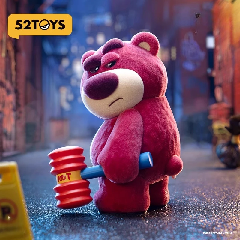 

52TOYS 9cm Anime 1/23rd Generation Enchanting Big Boss Cartoon Lotso Flocked Figurine Cute Figure Model Collection Kid Toy Gifts