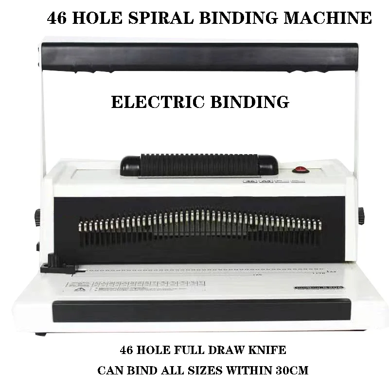 S20A Electric Card Loose-Leaf Punching Machine Spiral Plastic Ring Binding And Punching Machine Single Coil Binding Machine