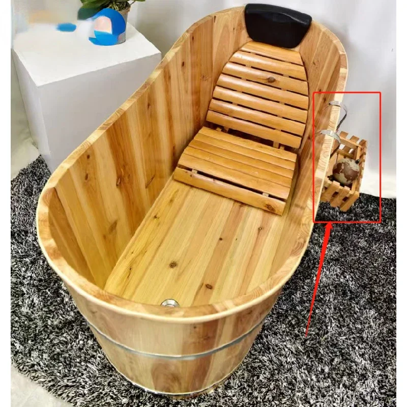 

Wholesale custom wooden ice bath tub soaking wooden bathtub With insulation cover