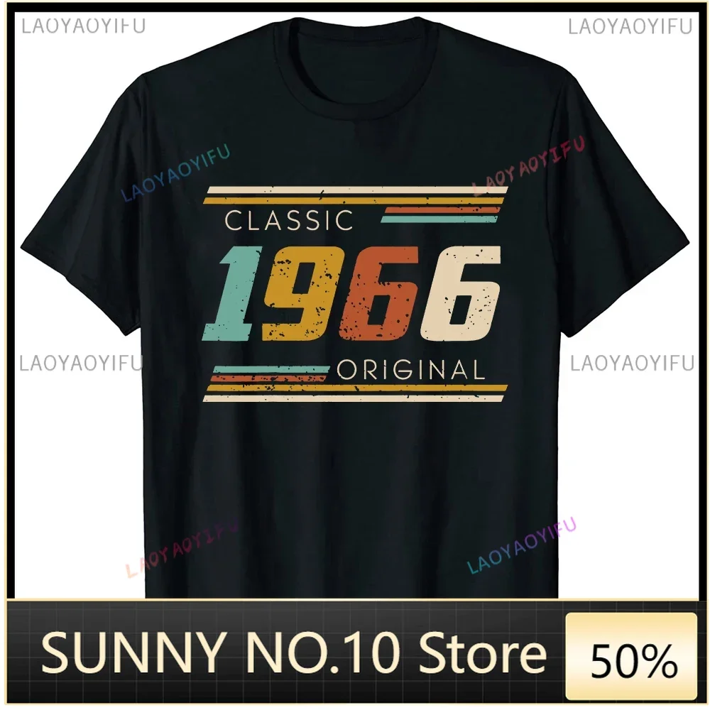 Vintage Made In 1966 58th Birthday 58th T-shirt Summer Style Street Clothing All Original Accessories Gift T-shirt