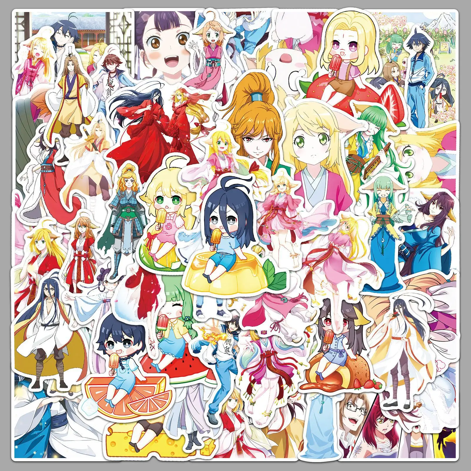 

10/30/50Pcs Fox Spirit Matchmaker Graffiti Stickers Cartoon Animations Chinese Comics Decorative Stickers DIY Guitar Skateboard