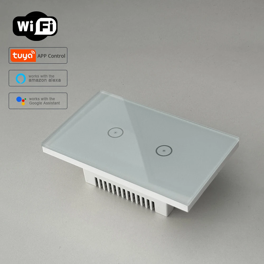 Yagusmart Tuya Wi-Fi Умный выключатель света 2-бандовый 3-бандовый сенсорный переключатель Alexa Google Home IFTTT Голосовое управление с нейтральным проводом Yagusmart Tuya Wi-Fi Умный выключатель света 2-бандовый 3-бандовый сенсорный переключатель Alexa Google Home IFTTT Голосовое управление с нейтральным проводом