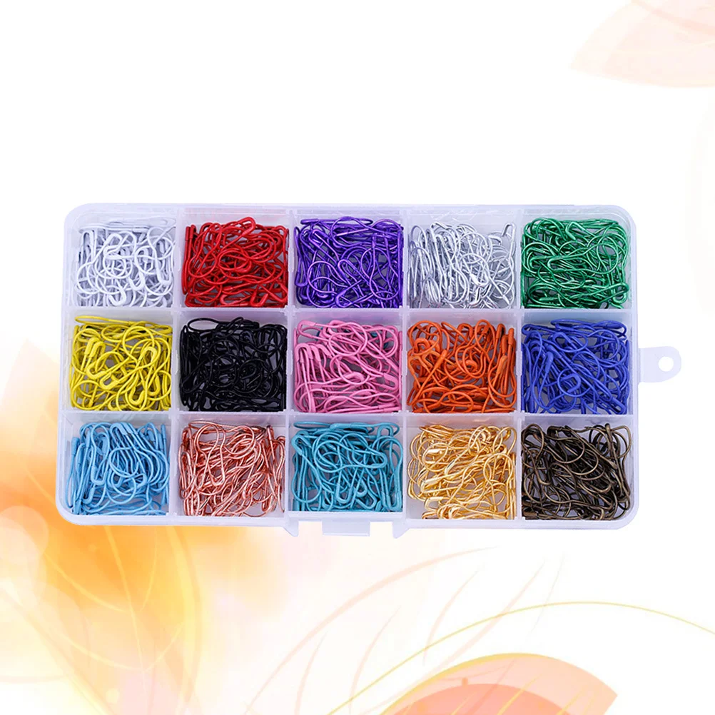 

750Pcs Safety Pins Metal Gourd Bulb Assorted Colors for DIY Craft Sewing Stitch Marker Clothing Knitting
