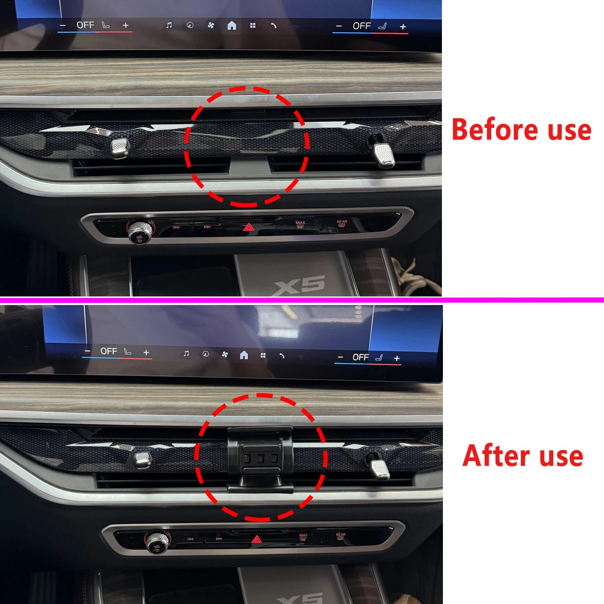 For BMW X5 G05 2023 2024 2025 Model-Specific Car Phone Holder Base Wireless Charging Fixed Magnetic Bracket Car For MagSafe Base