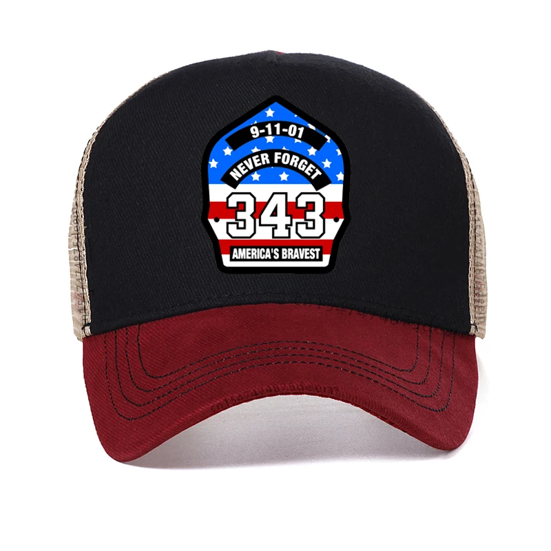 

New Never Forget 9/11 20Th Anniversary Patriot Day 2021 Baseball cap Women Men 343 America's Bravest printing Trucker hat