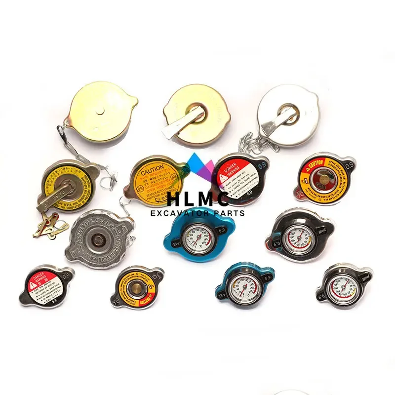 High Quality Water Tank Cover Radiator Cap For Excavator Steel Komatsu Hitachi Caterpillarr Kobelco Kato Hyundai Doosan