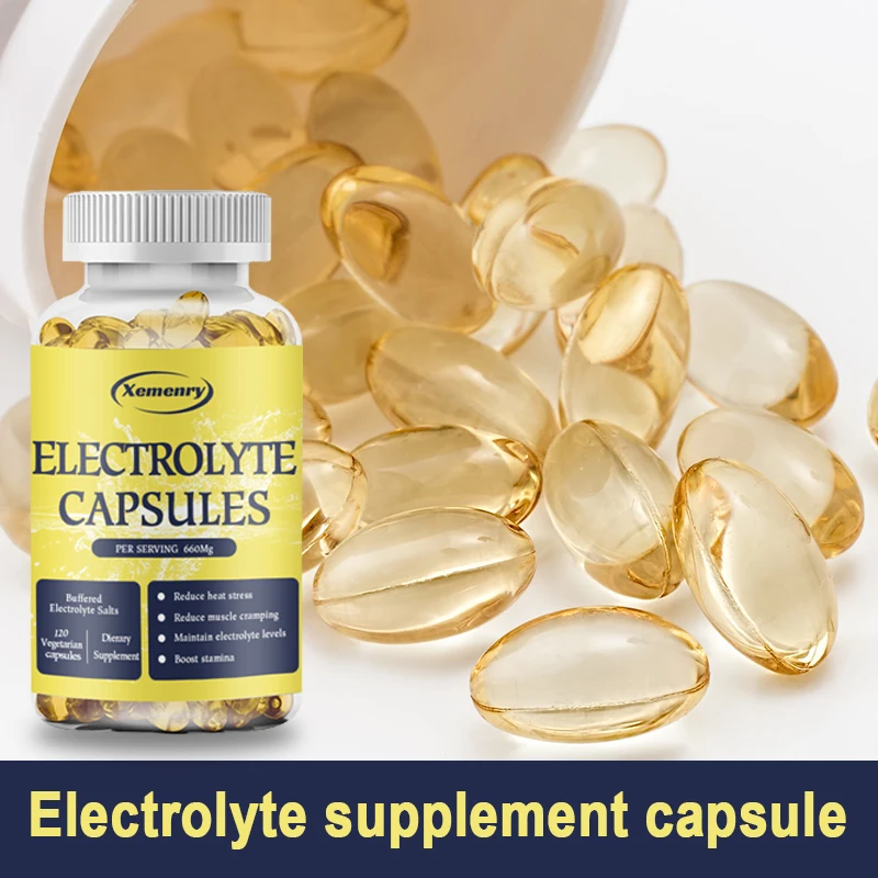 Premium Electrolyte Capsules - Salt Pills and Electrolytes for Leg Cramp Relief, Sports Recovery, Hiking Essentials