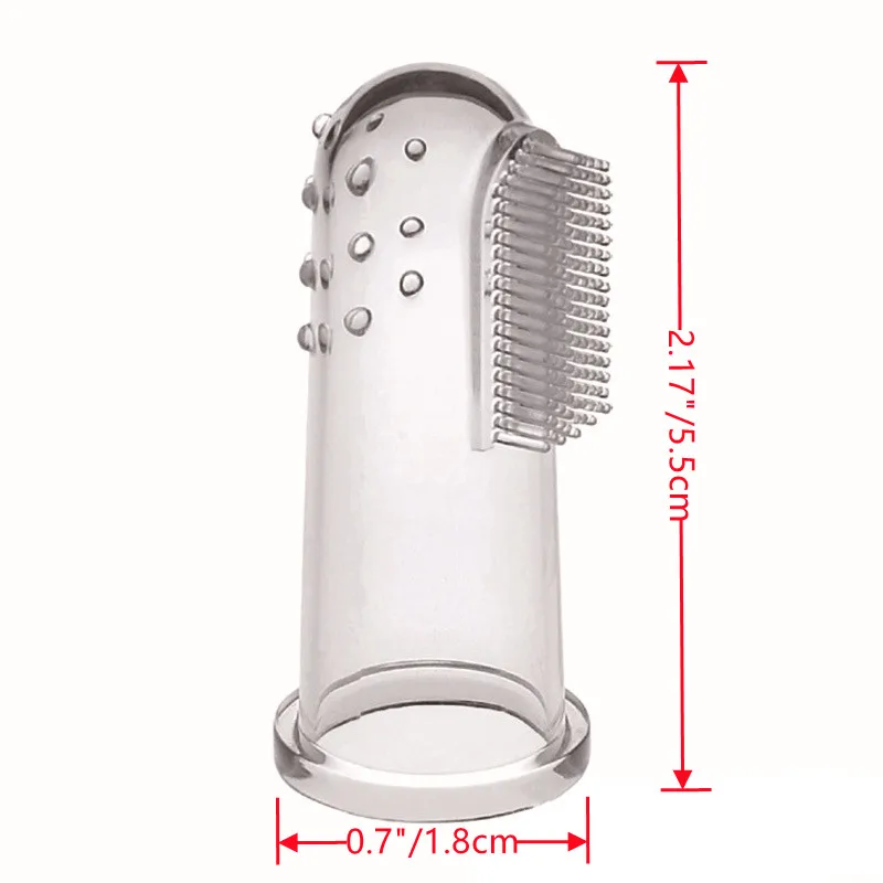 5pcs Soft Finger Pet Toothbrush Teddy Dog Brush Off Bad Breath Tartar Teeth Care Dogs Cat Tooth Brush