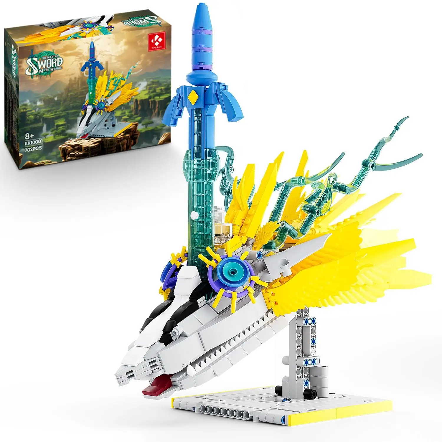 

702PCS Master's Sword Dragon Head Building Blocks Classic Game Scene Model Bricks Creative Desktop Ornaments Kids Toys Gifts