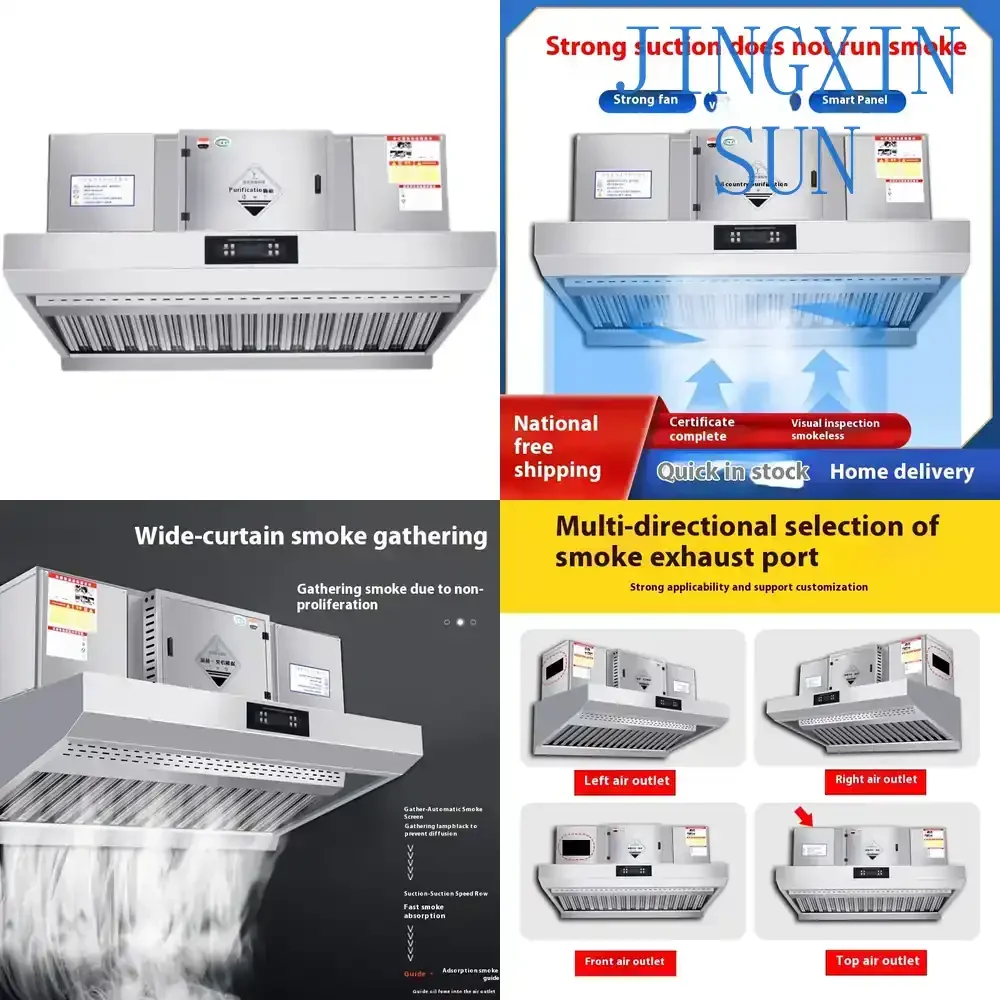 All-in-One Commercial Kitchen Range Hood for Internal Circulation Low-Altitude Gas Disposal Environmentally Friendly