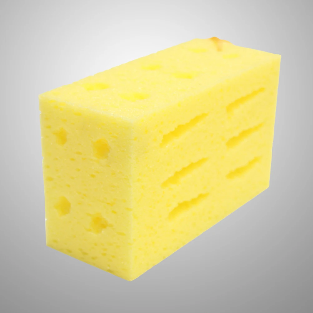 

2pcs Car Wash Sponge Yellow Honeycomb Cleaning Foam Tire Windshield Vehicle Kitchen Bath Super Soft Daily Use