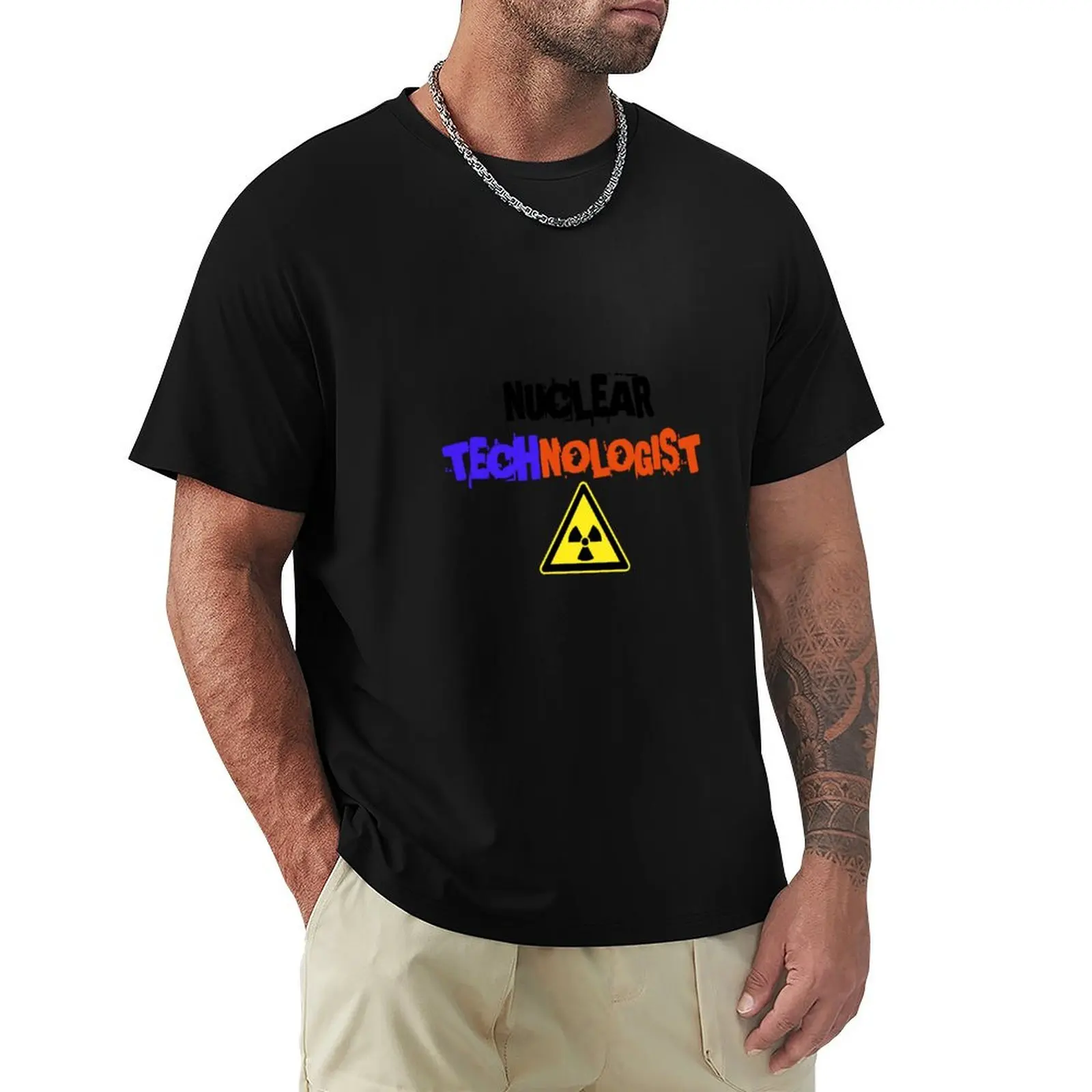 Nuclear technologist sticker T-Shirt Classic Graphic Short Sleeve Top