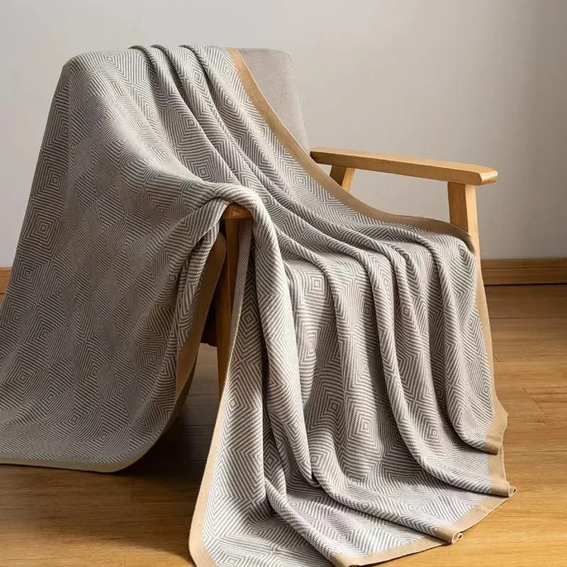 2026 New Super Soft Lightweight Fishbone Paper Pattern Throw Blanket - Cozy Microfiber Flannel for Couch, Bed, Office & Travel