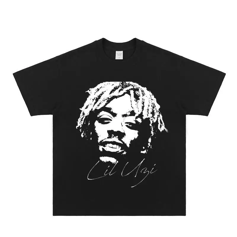 Lil Uzi Vert HIPHOP Hip Hop Vintage Character Rap T-Shirt Small Neckline Short Sleeve