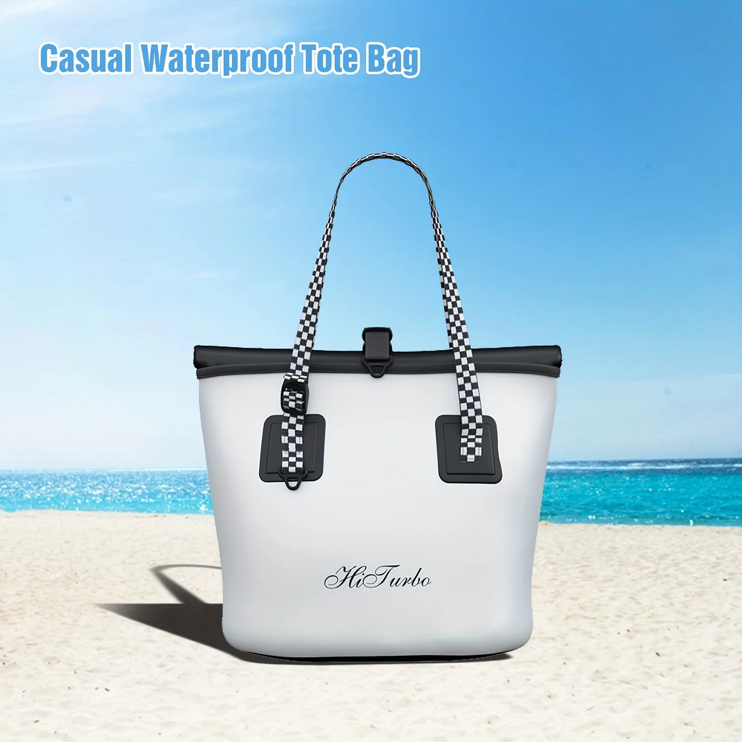 

Waterproof Adventure Tote Bag - Stylish & Durable for Outdoor, Beach, Travel, Shopping - All-Weather Proof, Spacious, Versatile