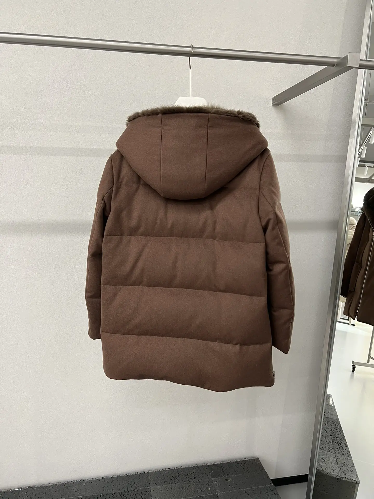 High-Quality Mink Patchwork Hooded Cashmere Jacket Short Versatile Goose Down Jacket Women'S Thick Warm