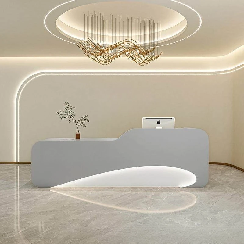 Luxury Minimalist Reception Desks Beauty Salon Bar Reception Desks Counter Durable Office Furniture Banco Reception ZY40JDT