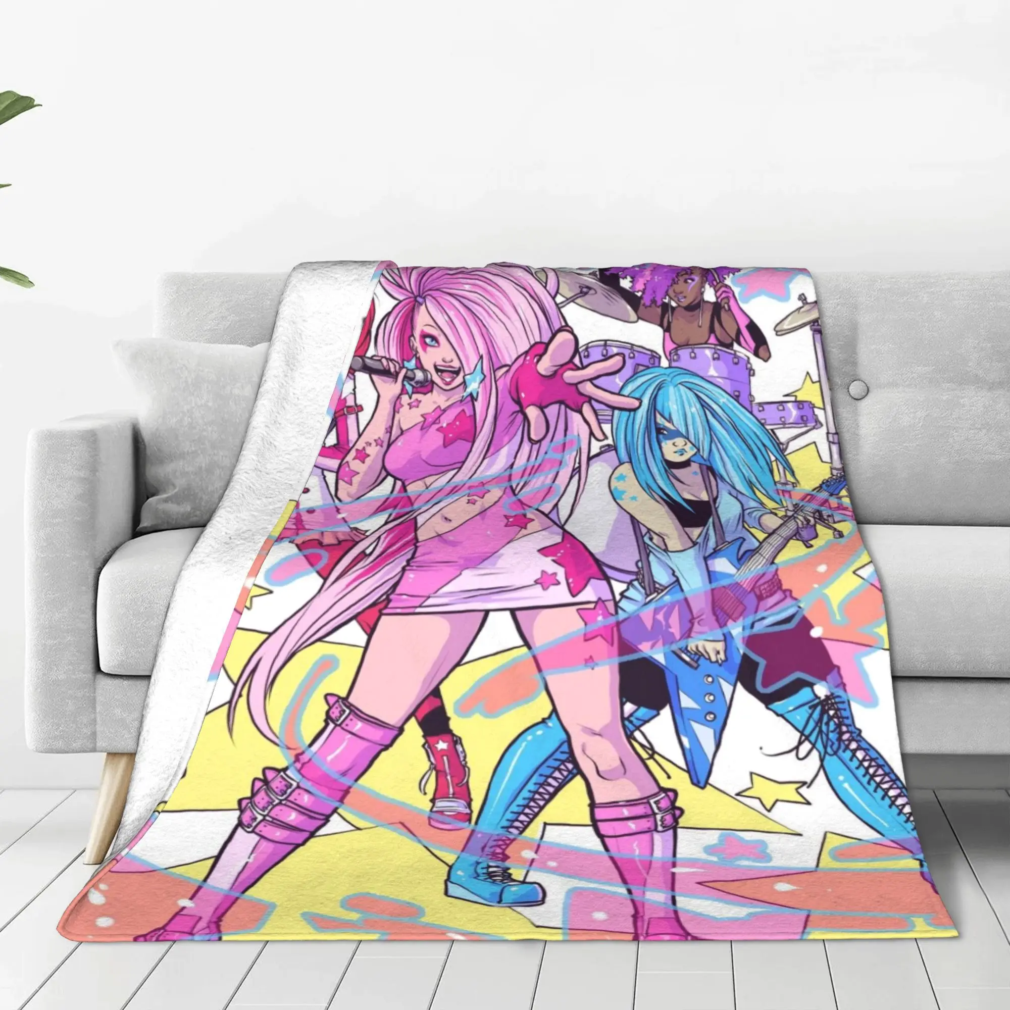 Jem And The Holograms  Jem And The Holograms Blanket All Season Cute Super Warm Throw Blankets For home Rug Piece
