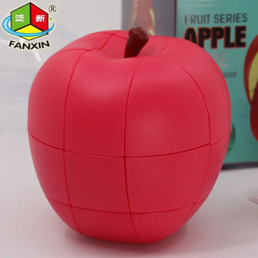 FanXin-Cube magique en forme de pomme pour enfants, puzzle de fruits, jouets de logique torsadés, look mignon, école professionnelle, 3x3x3