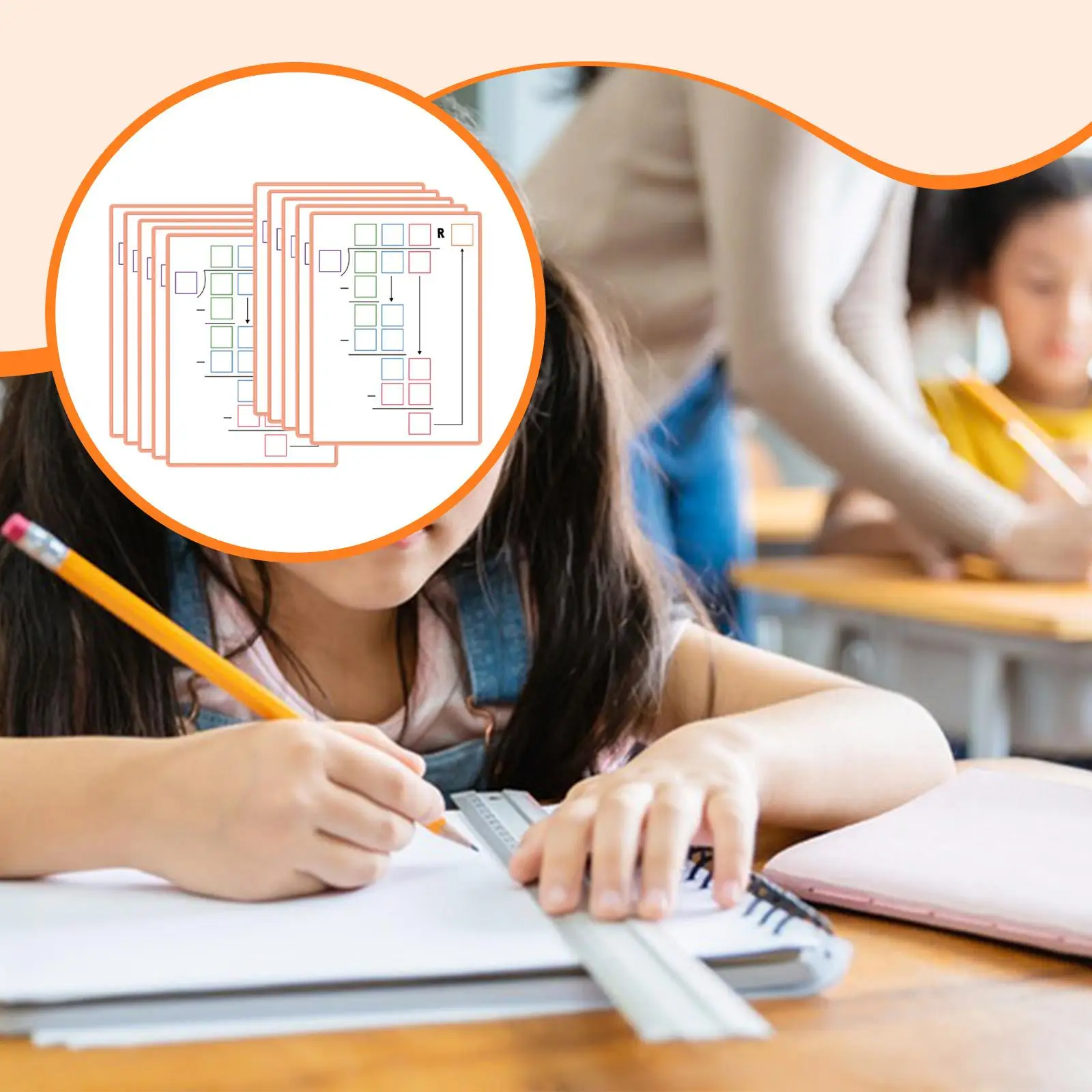 10x Dry Erase Division White Boards Division Math Practice for Teacher Kids