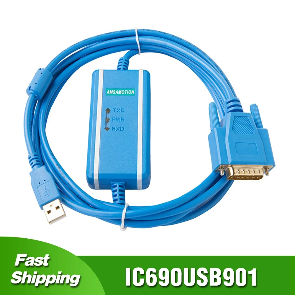 

IC690USB901 For GE 90 Micro GE90-70 GE90-30 Series PLC Programming Cable IC690ACC901 RS232/SNP Port Download Serial Cable