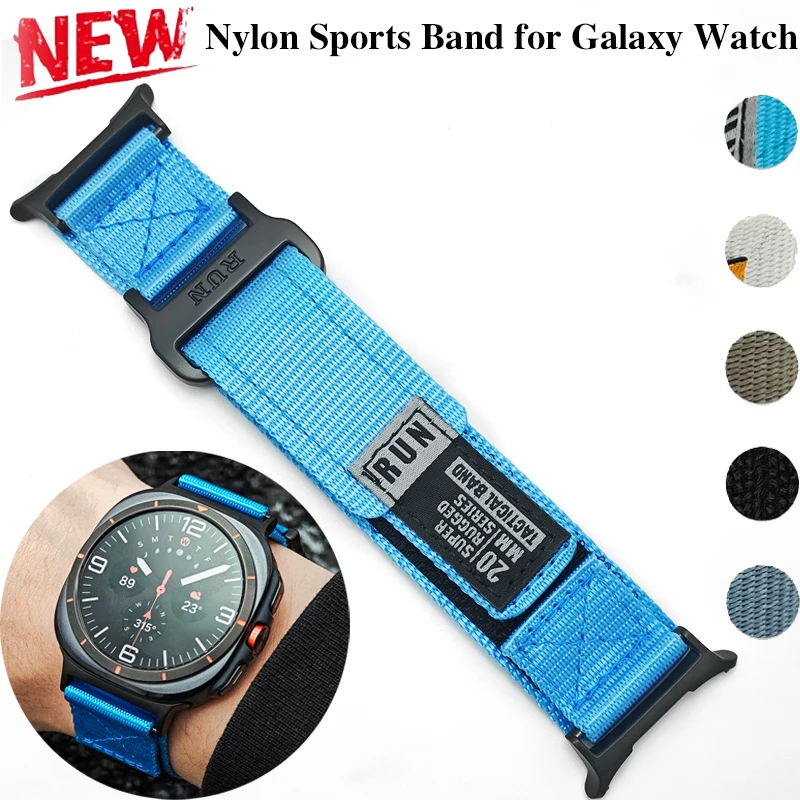 

Мягкий нейлоновый ремешок для Samsung Galaxy Watch Ultra 47 мм, спортивный браслет Correa для Galaxy Ultra 47 мм, мужской и женский ремешок для часов