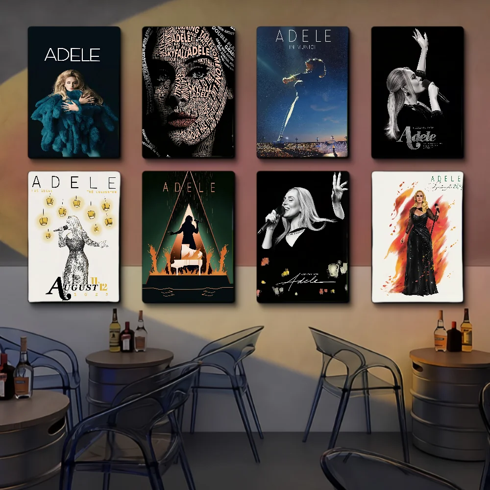 Singer Adele Anime Posters Sticky Decoracion Painting Wall Art White Kraft Paper Wall Decor