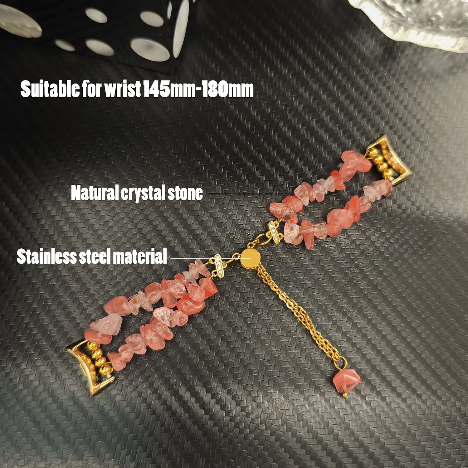 Fortschrittliches unregelmäßiges Kristallstein-Armband für Redmi Watch 4/5/6 für Xiaomi 8 9 10 Pro Mädchen-Armband für Huawei-Armband 8/9/10 – Detail 4