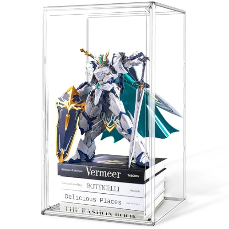 

26 Inch Extra Tall Acrylic Display Case XX Tall Boots Shoe Box 3.8"x 2.2"x 23.6" Clear Collectible Display Cabinet with Magneti