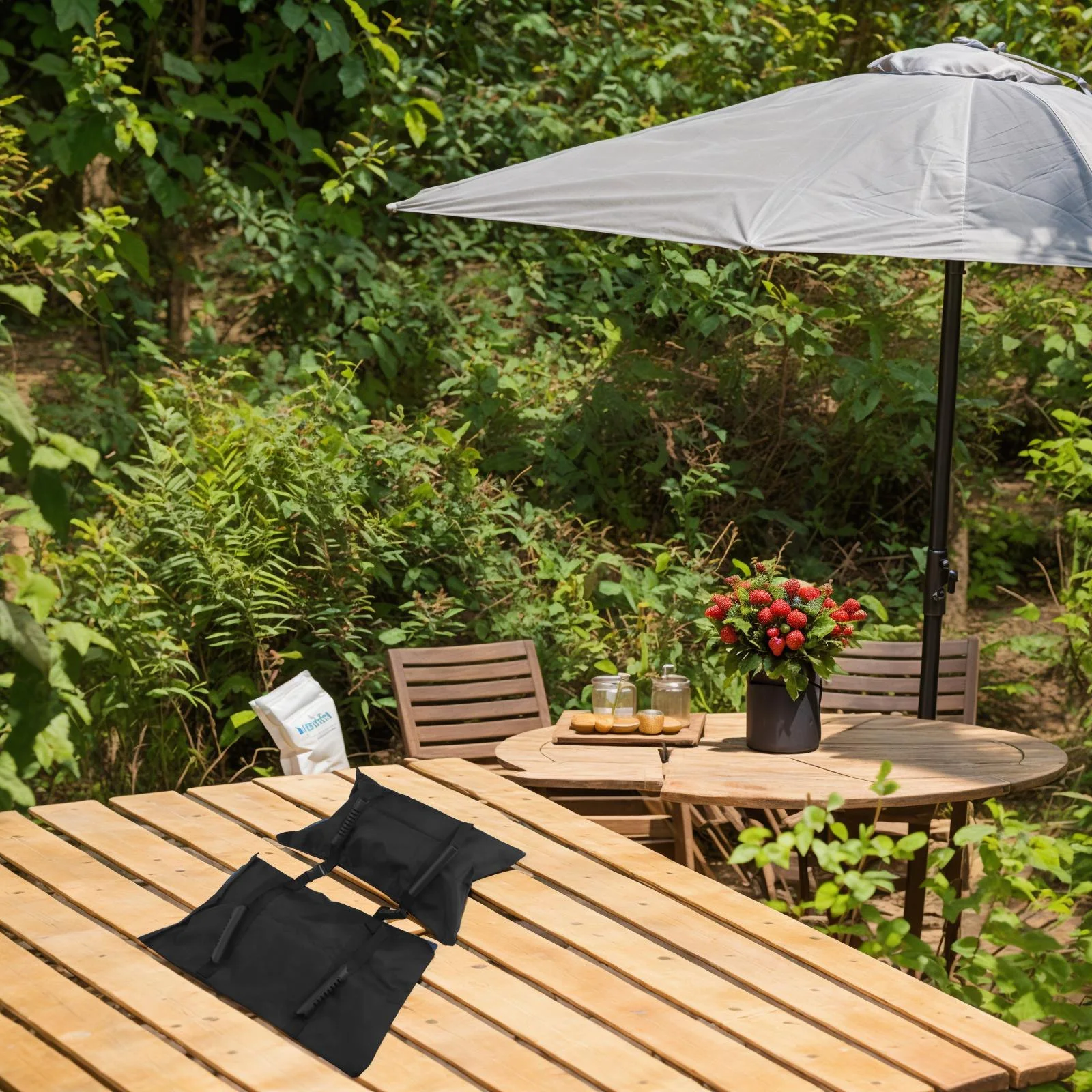 Weather Resistant Sand Bags for Umbrellas Heavy Duty Oxford Fabric with Soft Grips for Easy Handling and Stability