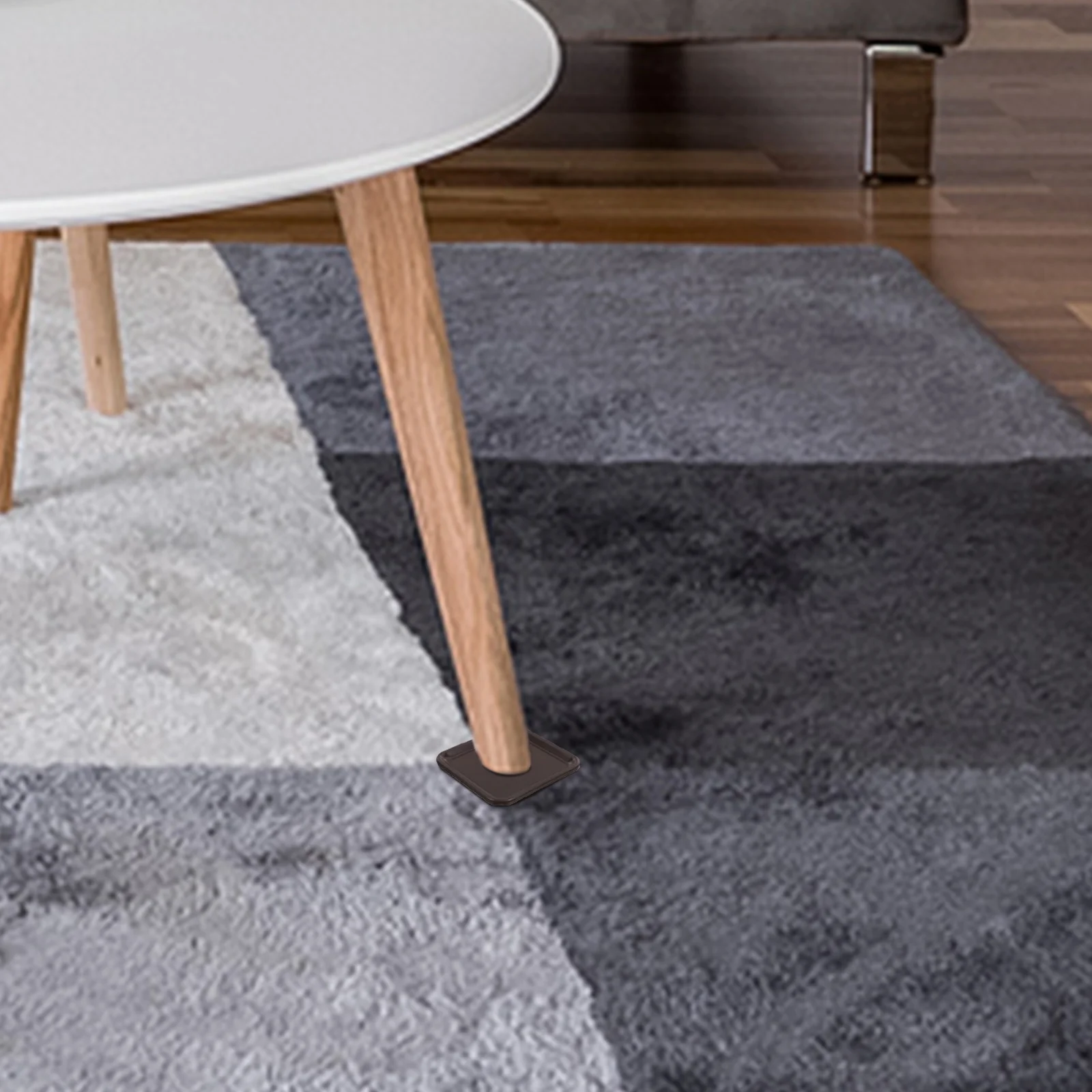 8 قطعة حماة الساق الأثاث أكواب العجلات المربعة للأرضيات الصلبة كرسي طاولة السرير منصات الأرضية ورأى قدم السجاد الأثاث #6