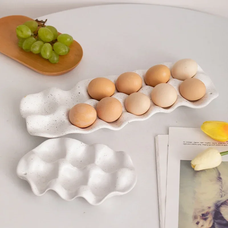  Sale! Ceramic Egg Storage Plate Daily Table Refrigerator Special Preservation Box Kitchen Organization