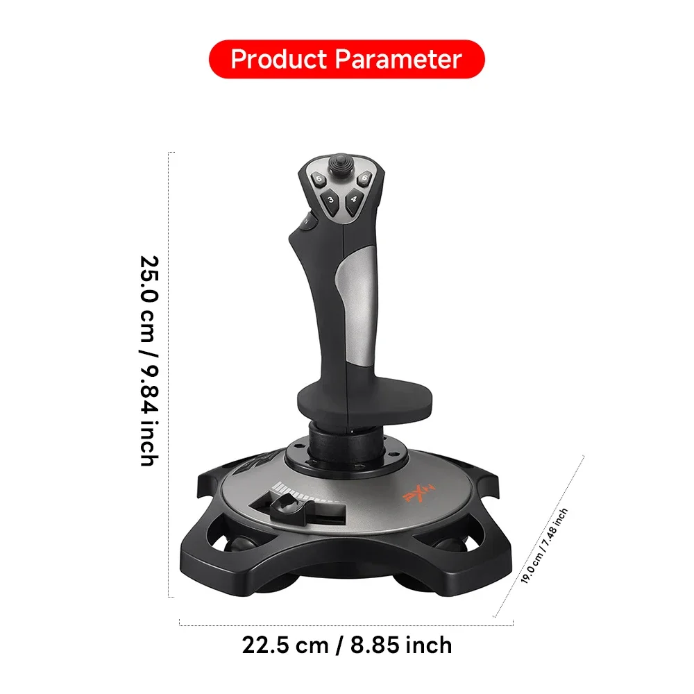 PXN 2113 Flight Simulator Joystick Gamepad Controller Professional Cockpit Stick for PC Desktop Gaming