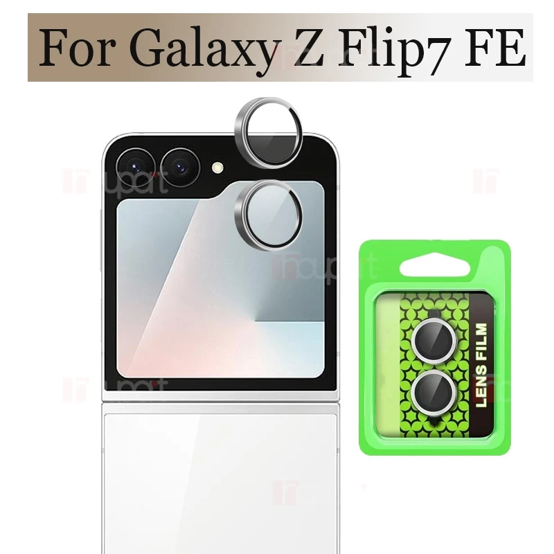 Matel Ring Camera Protector For Samsung galaxy Z Flip7FE Glass Camera Lens film 3D Searation type Full Cover