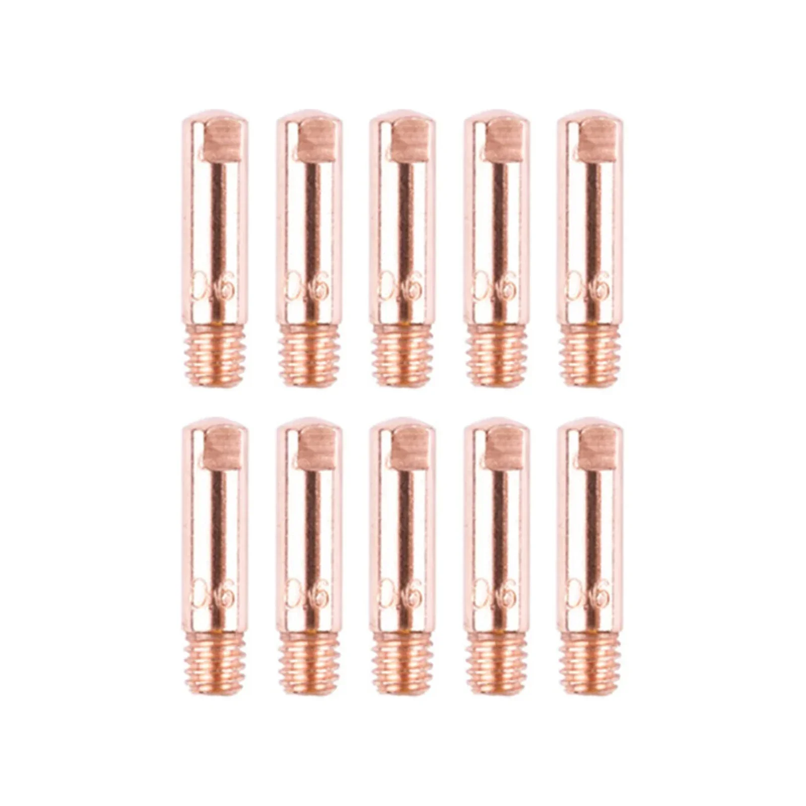 10pcs MB15 15AK Contact Tip Welding Nozzles M6 Welding Torch Power Nozzle 0.6-mm-1.2mm Gas Shielded Welding Torch Nozzle