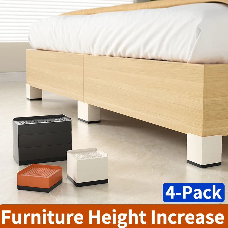 

Практичные подъемники для мебели: штабелируемый, противоскользящий и влагостойкий набор для ножек стола, основания диванов, столов