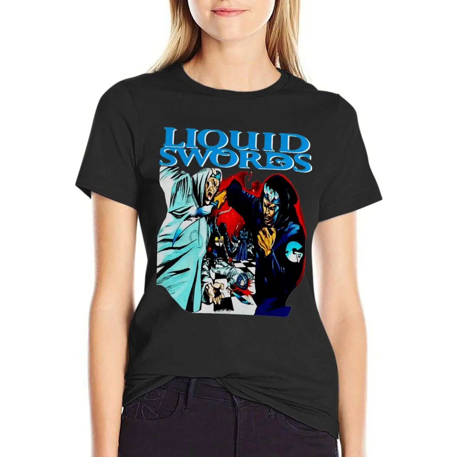 Liquid-Swords T-Shirt hippie clothes anime clothes tees graphics oversized t shirts for Women