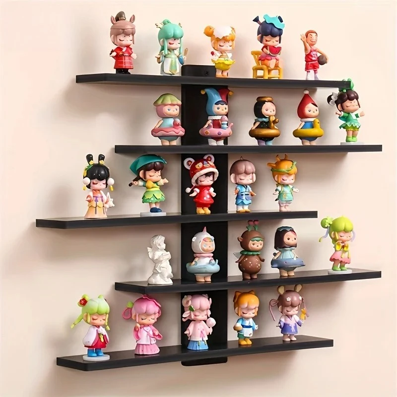 Storage Rack Wall-Mounted 5-Layer Display Stand Floating Blind Box Collectibles Hook Router Camera Projector Set-Top Box Hanging