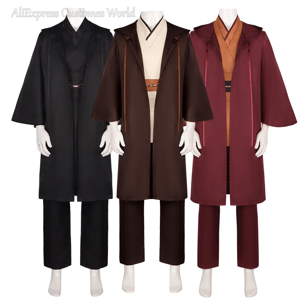 

Halloween Medieval Jedi Cosplay Knight Fantasia Disguise Costume For Adult Men Roleplay Uniform Cloak Fantasy Outfits Carnival