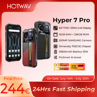 [Ship from DE] HOTWAV Hyper 7 Pro 5G Rugged Phone 200MP Android 14 6.6'' 120Hz Smartphone 36(16+20)GB 256GB 10800mAh Cell Phone