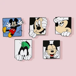 Anime Disney Mickey Mouse Goofy Lapel Pins Badges on Backpack Enamel Pin Brooches for Women Jewelry Clothes Accessories