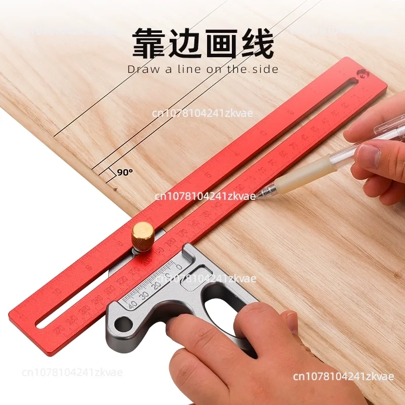 Woodworking scriber, scribing, right-angle 45-degree ruler, measuring tool, angle ruler