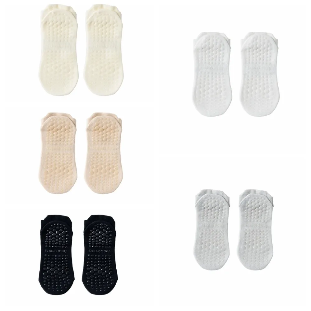 

5Pairs Simple Anti-Slip Fitness Socks Breathable Sweat-Absorbent Yoga Socks Women Sports Hosiery Short Tube Socks