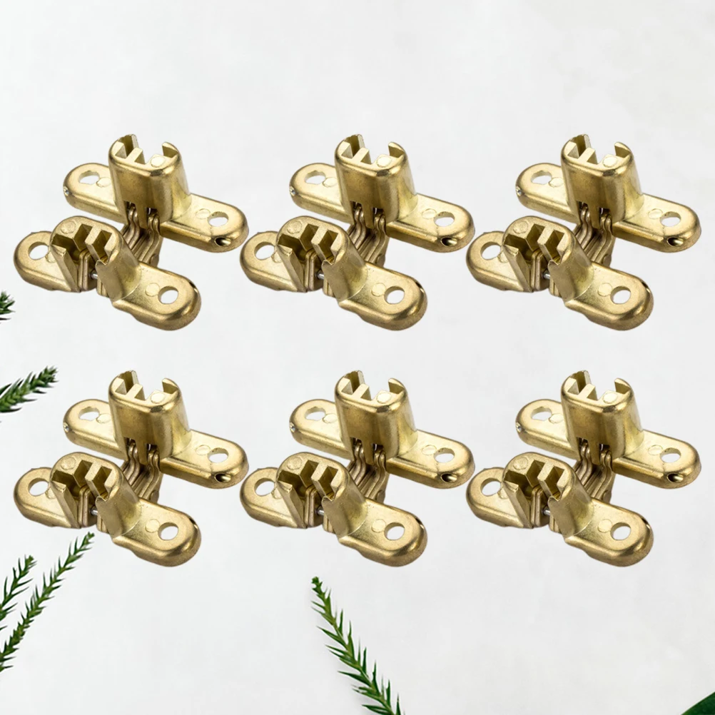 

6 Pcs Zinc Alloy Hinge Anti-rust Cabinet Hinges Concealed Cross Dining Table Anti-corrosion Gauge Noiseless Trustworthy