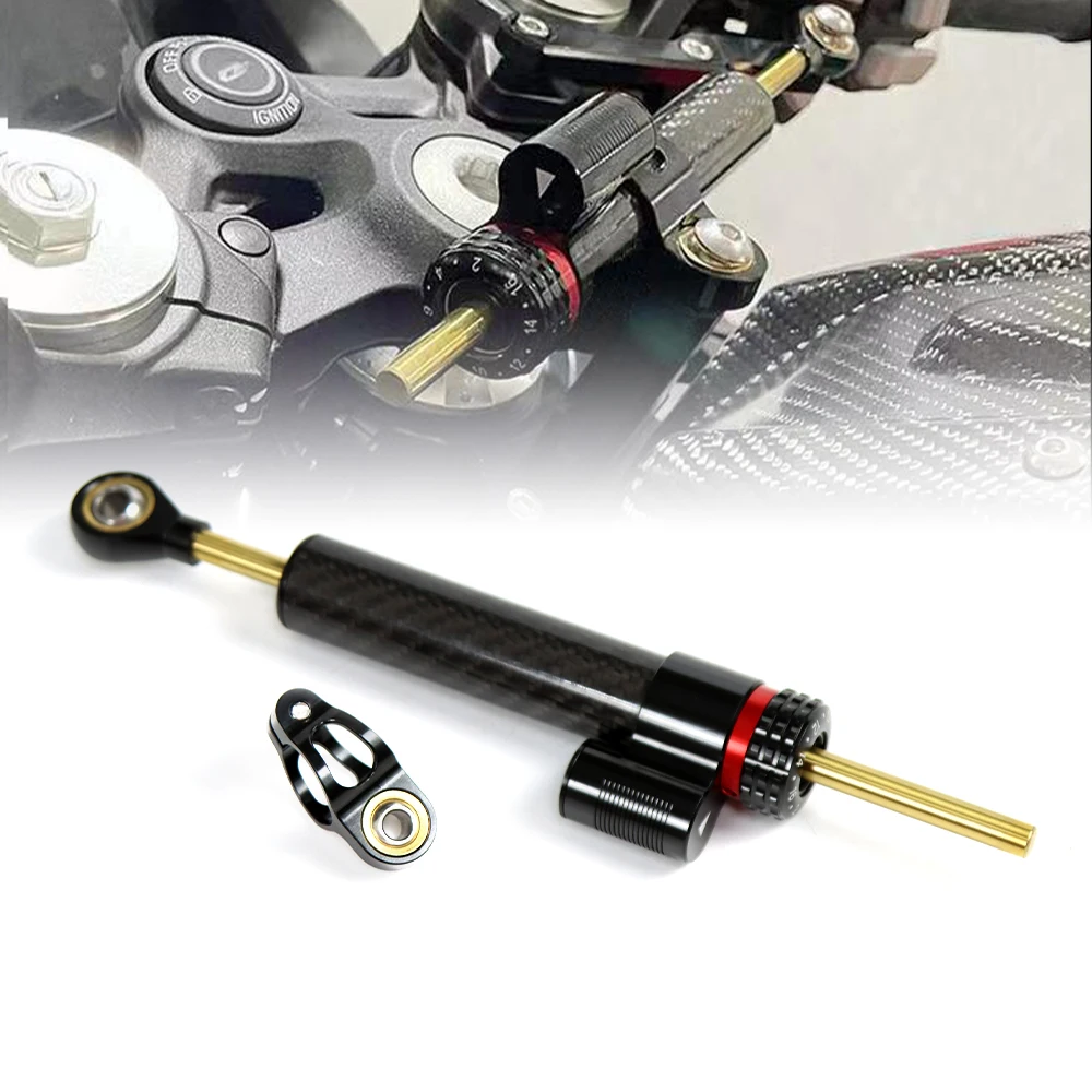 345mm 250mm For Yamaha MT10 MT-07 MT09 ZX6R YZF R6 CBR650R CB1000R Universal Motorcycle Adjustable Steering Damper Stabilizer