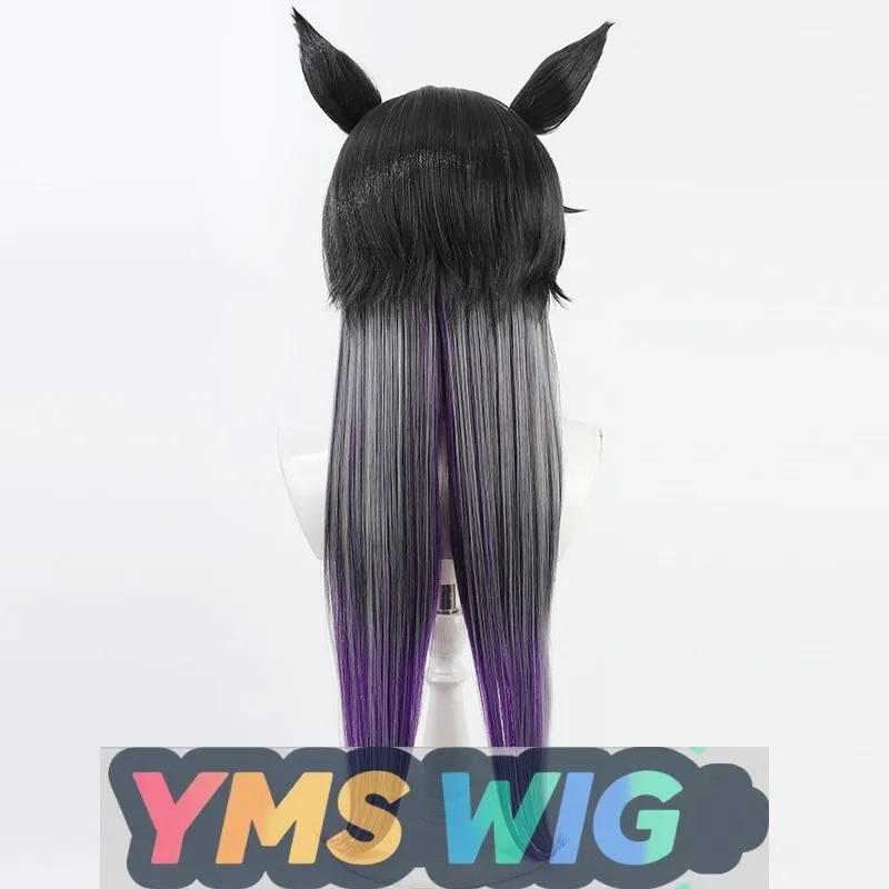 【YMS WIG】Jockey Girl Sky Shrine Cosplay peluca cuero cabelludo realista gradiente multicolor resaltado cola del mismo color