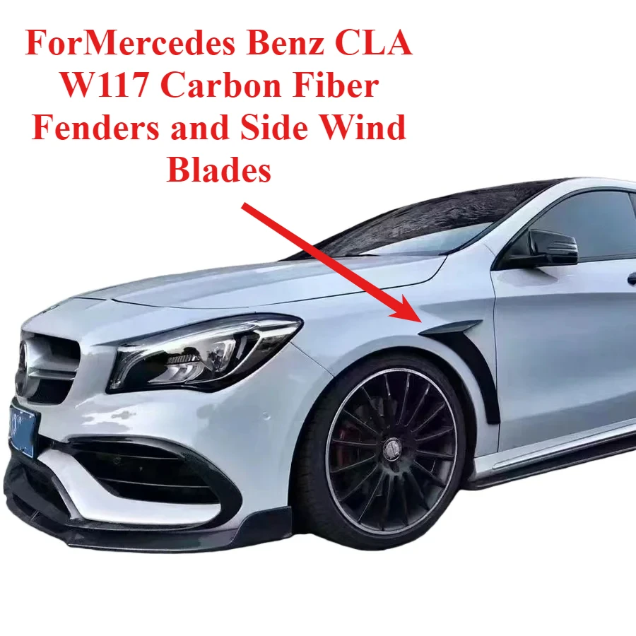 

Premium Grade Suitable ForMercedes Benz CLA W117 Carbon Fiber Fenders and Side Wind Blades